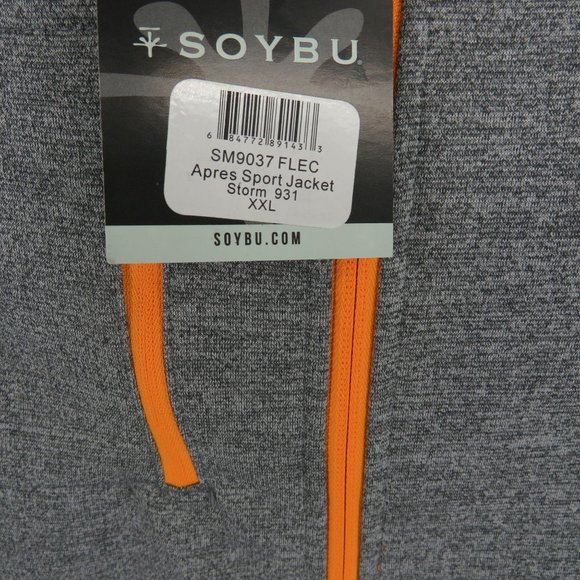 Soybu Apres Mens Light Gray Full Zip Fleece Jacket XXL NWT $50 - Picture 5 of 6